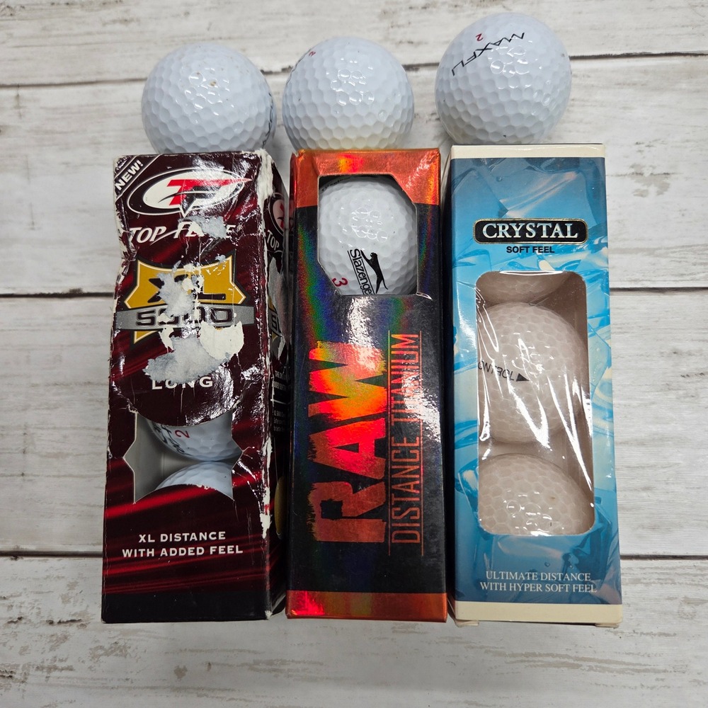 Mixed Golf Ball Lot Top-Flite Slazenger Volvik Maxfli 12ct White Distance Soft